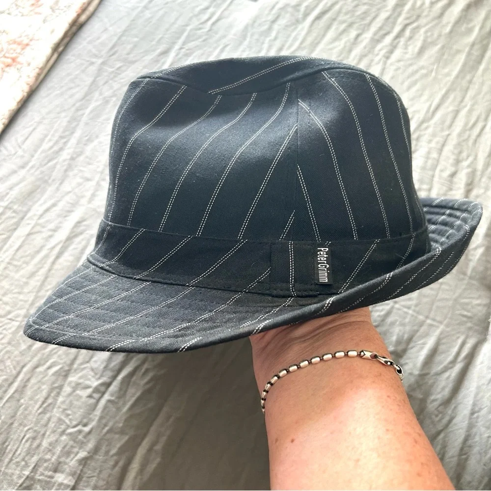 Peter Grimm Cotton Blend Pinstripe Fedora. Size S/M.